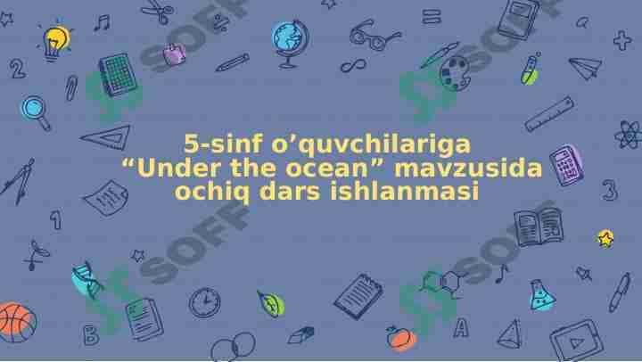 Under the ocean