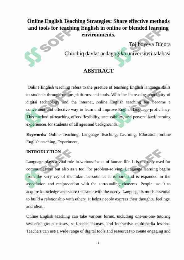 Online English Teaching Strategies: Share effective methods and tools for teaching English in online or blended learning environments.