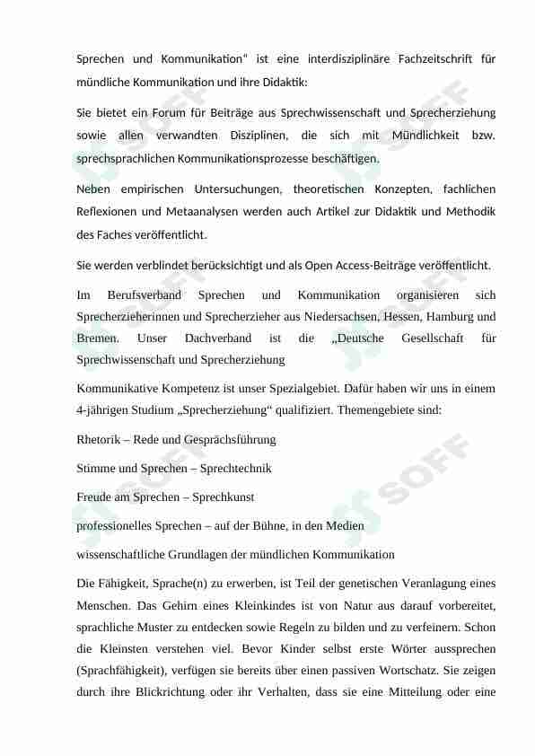 Sprechen und Kommunikation