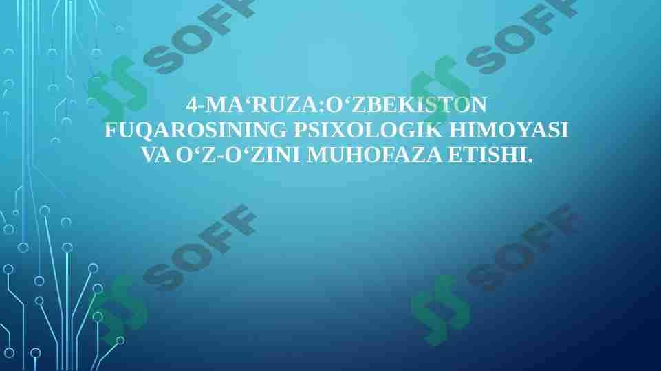 Fuqarolarning psixologik himoyasi