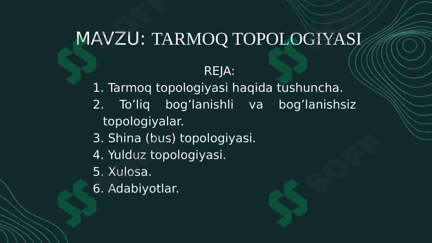 Tarmoq topologiyasi