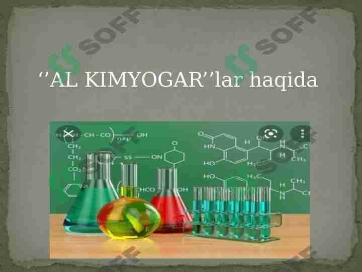 al kimyogar lar haqida