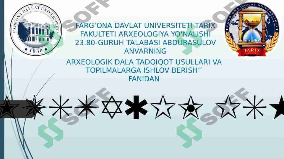 Mustaqillik yillarida O'zbekistonda arxeologik tadqiqotlar.