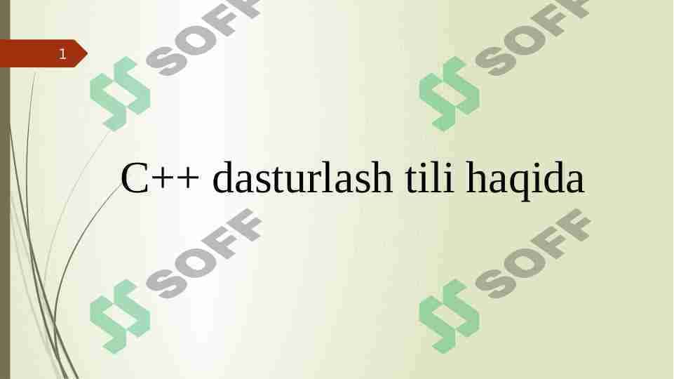 C++ dasturlash tili haqida