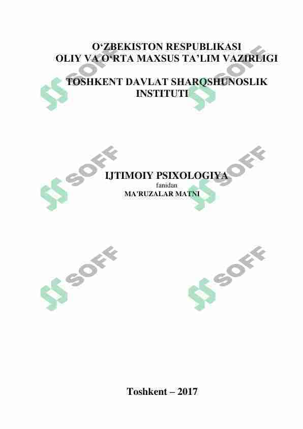 IJTIMOIY PSIXOLOGIYA