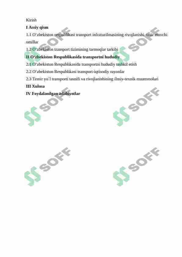 Oʻzbekiston transport geografiyasi