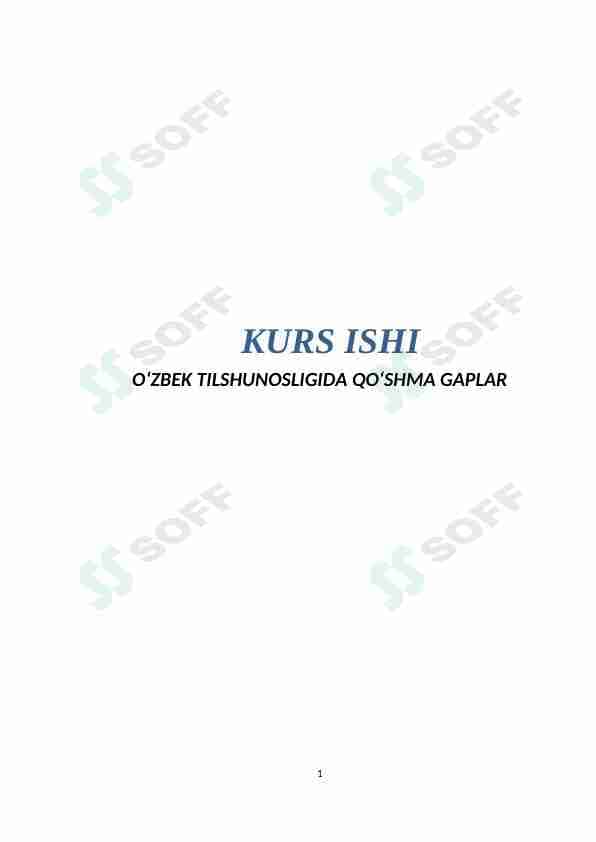 O'zbek tilshunosligida qo'shma gaplar