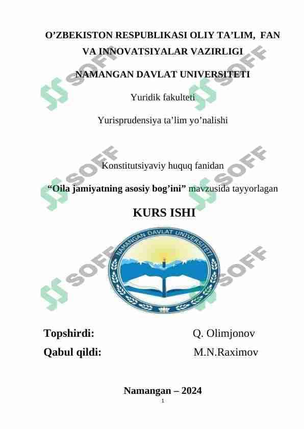 oila jamiyatning asosi bo'g'ini