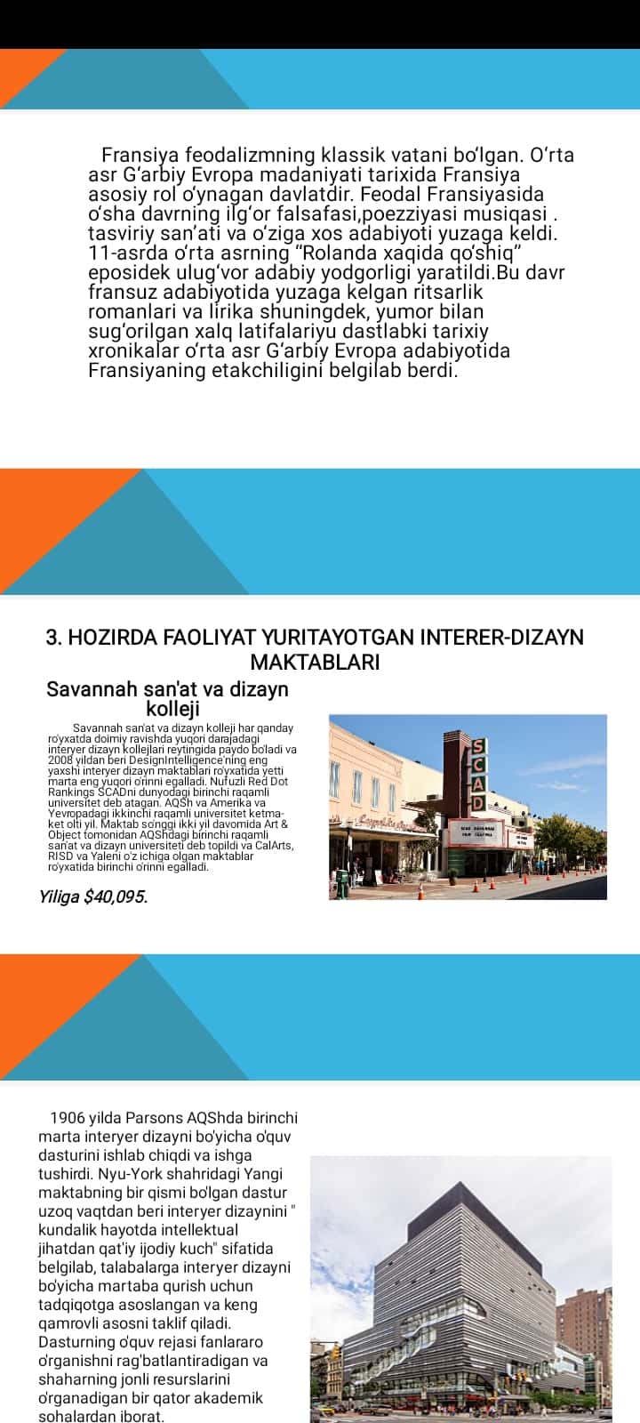 Dastlabki interer-dizayn maktablari