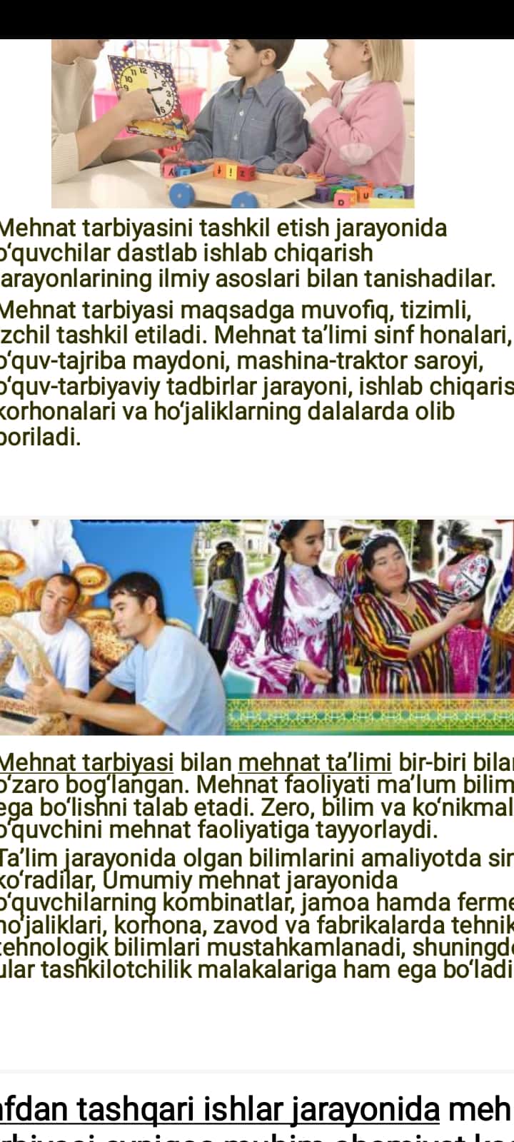 Mehnat tarbiyasi