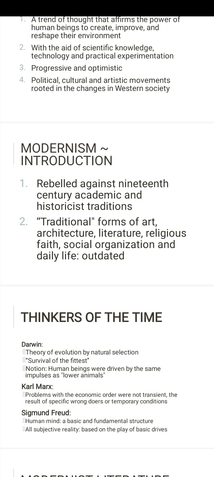 Modern literature