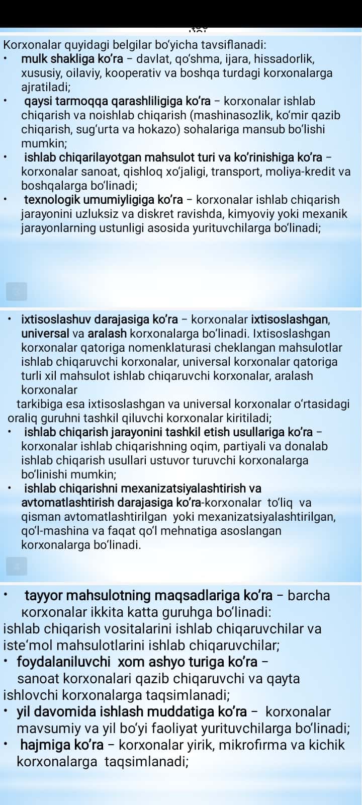 SANOAT - MILLIY IQTISODIYOTNING YETAKCHI TARMOG’I