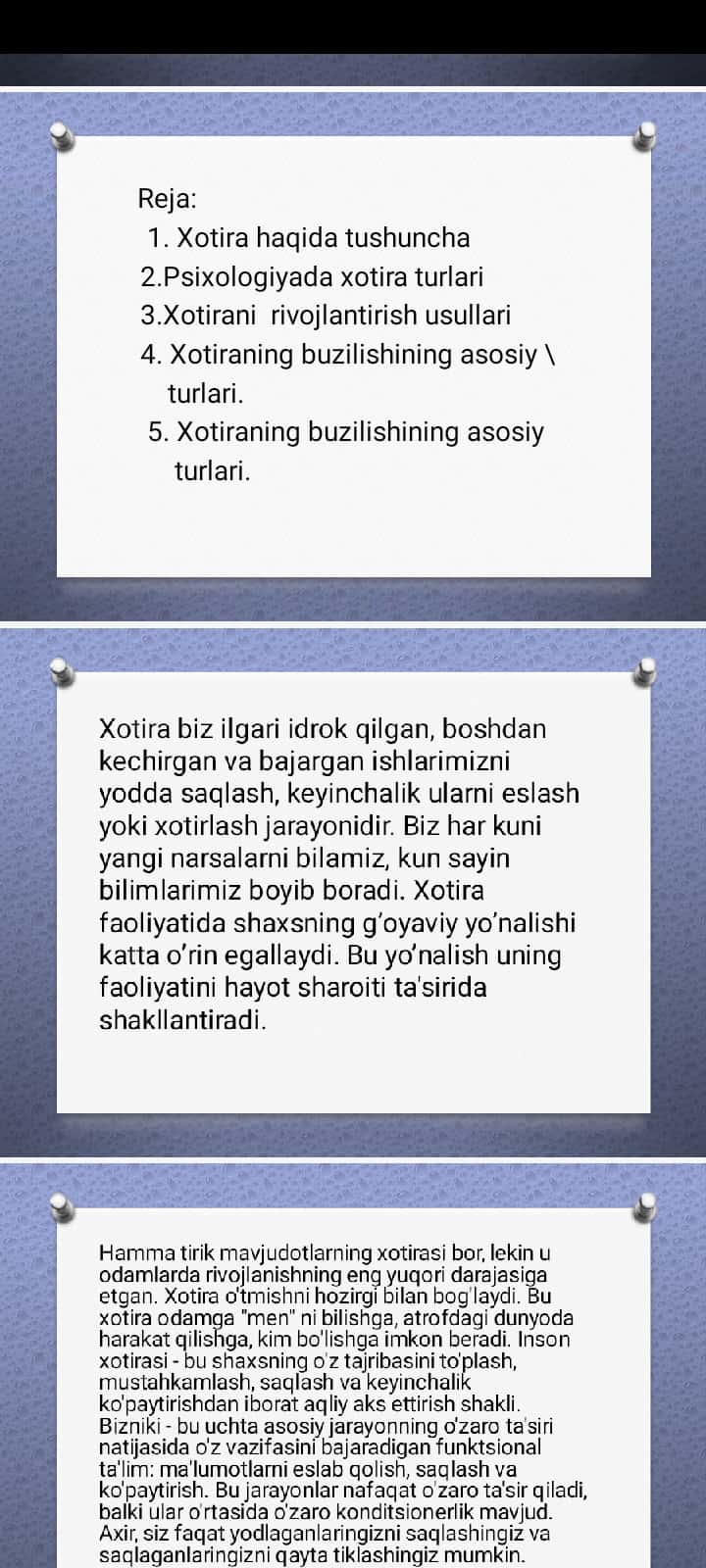 Xotiraning rivojlanishi va buzilishi