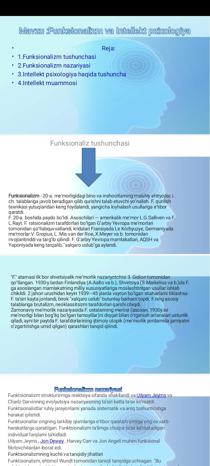 Funksionalizm va Intellekt pzixologiya