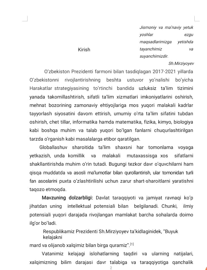 Fizika o’qitishning psixologik jihatlari