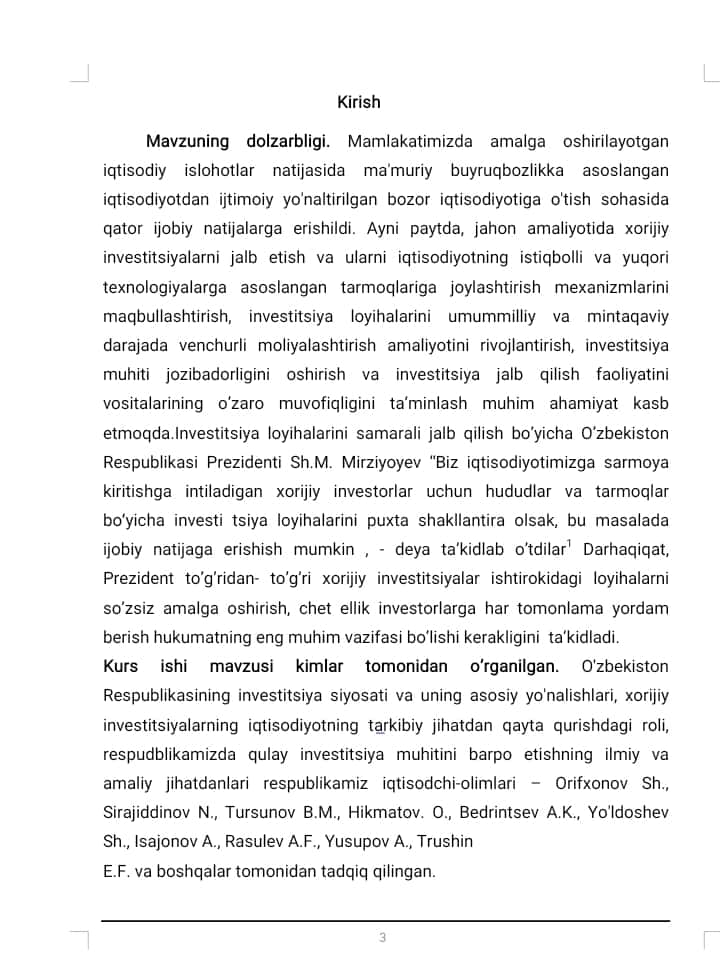 Investistiyaning mohiyati, manbalari va shakllari.