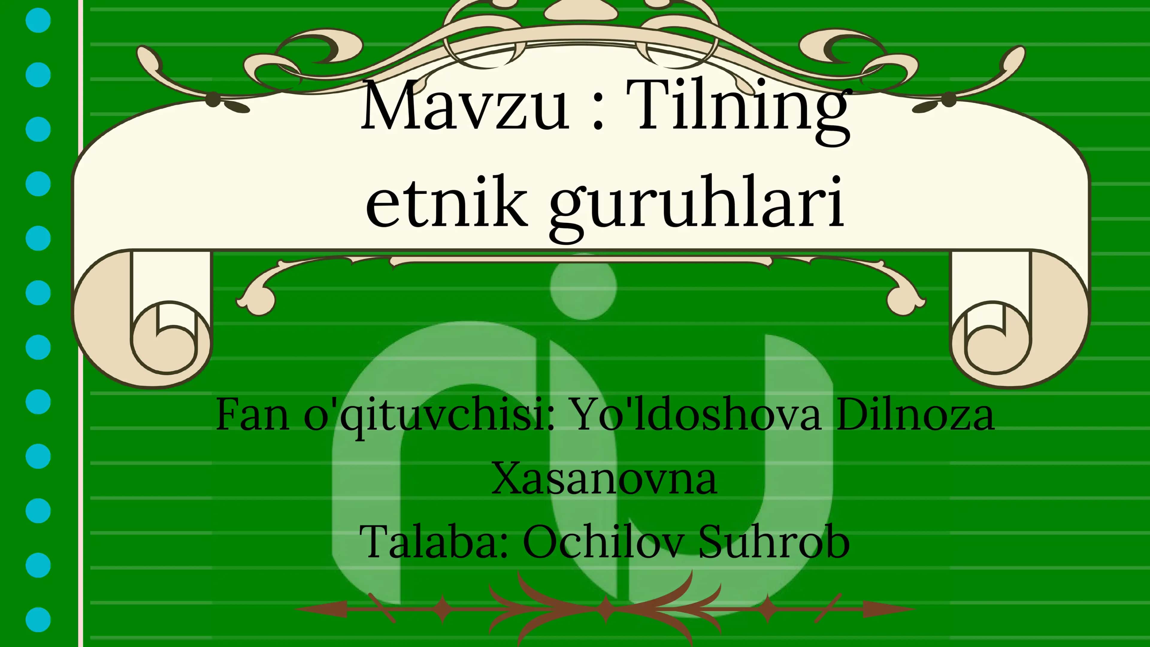 Tilning etnik guruhlari