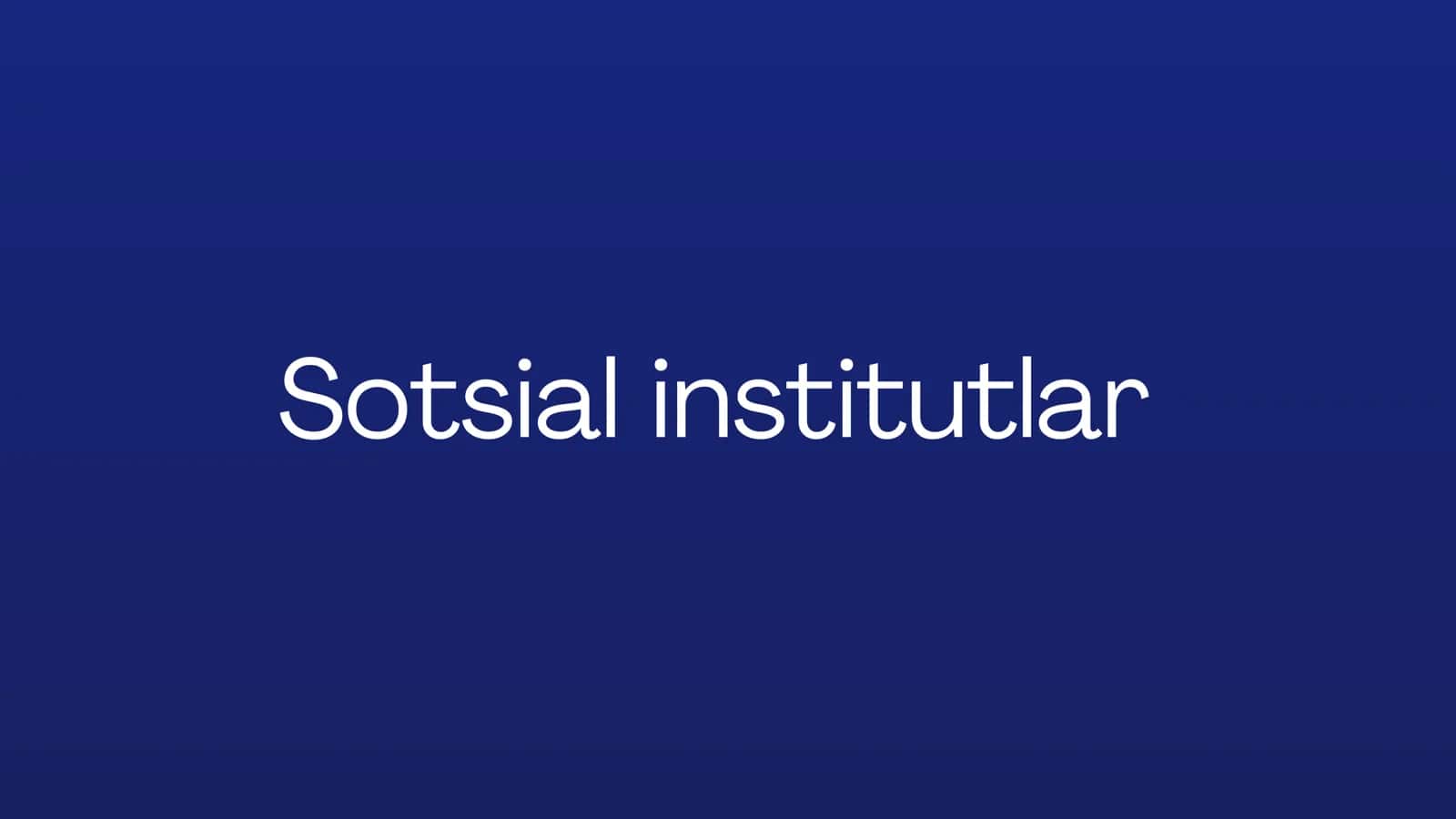 Sotsial institutlar