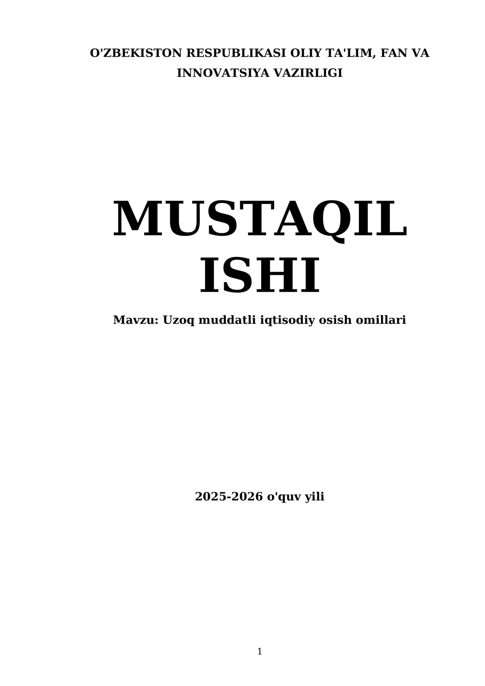 Uzoq muddatli iqtisodiy osish omillari