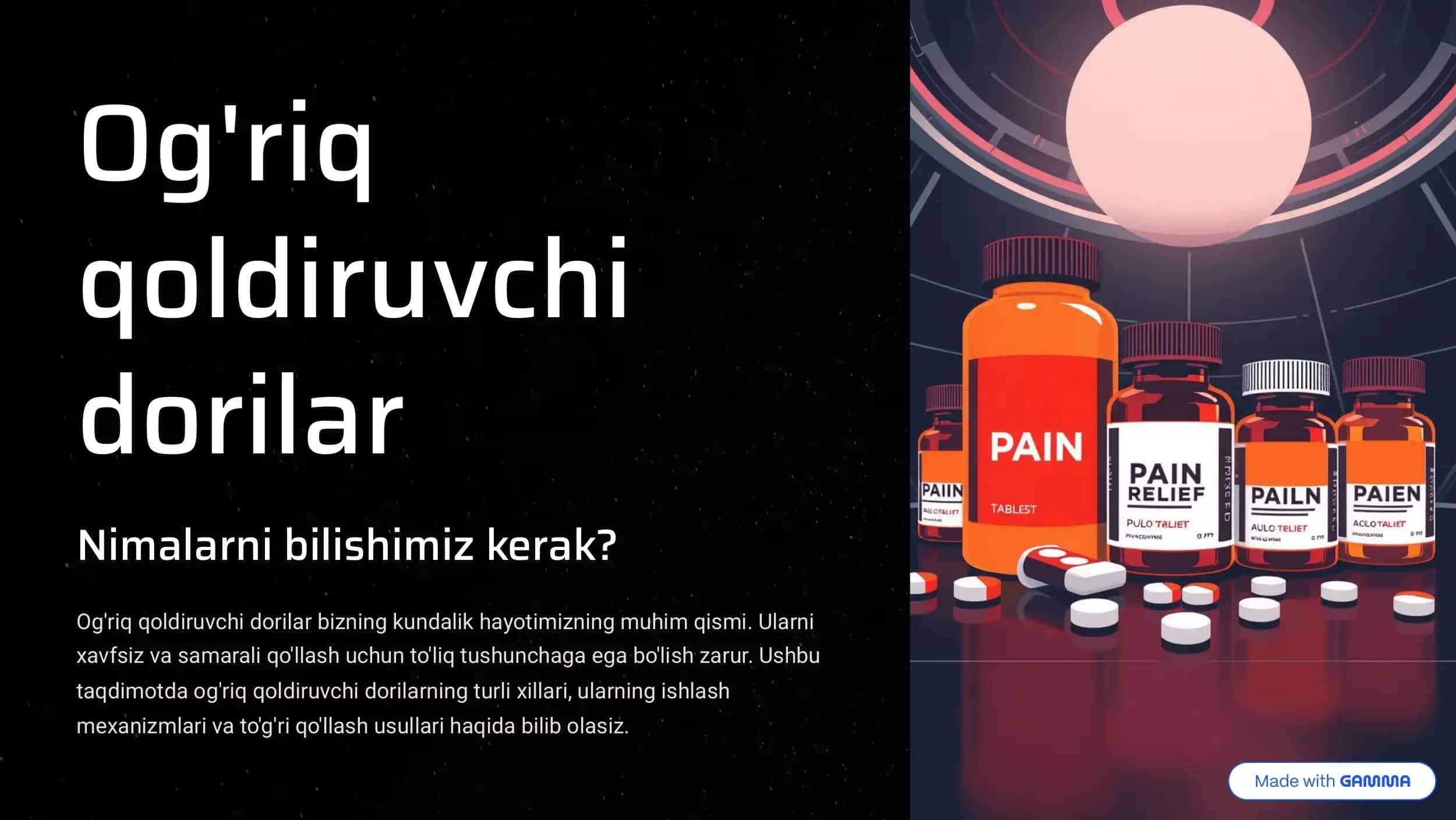 Og'riq qoldiruvchi dorilar