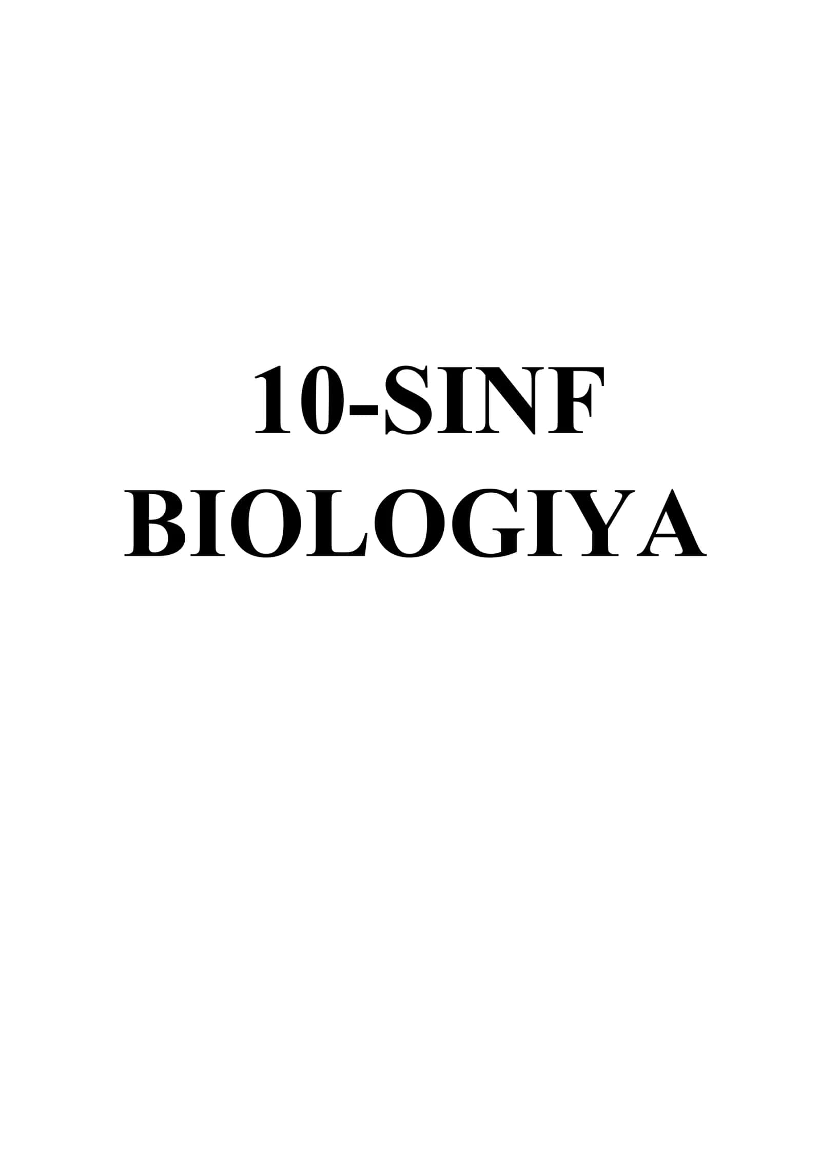 10-SINF BIOLOGIYA