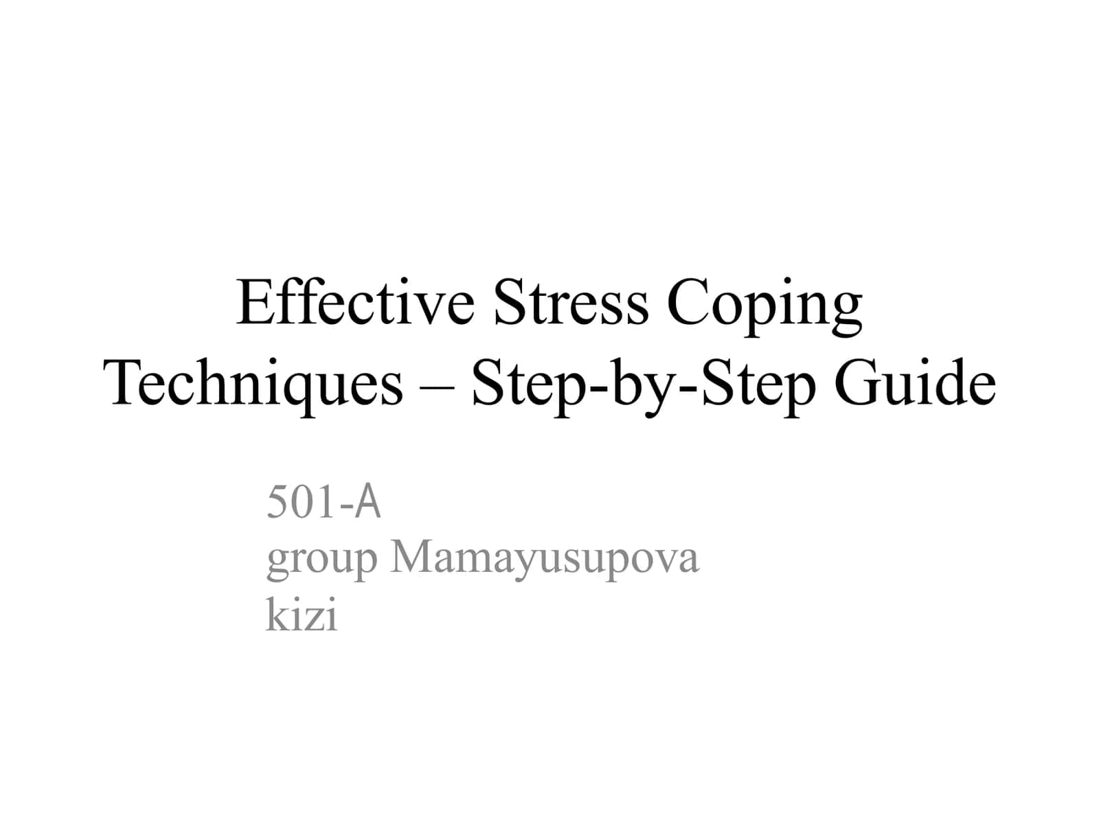 Effective Stress Coping Techniques – Step-by-Step Guide