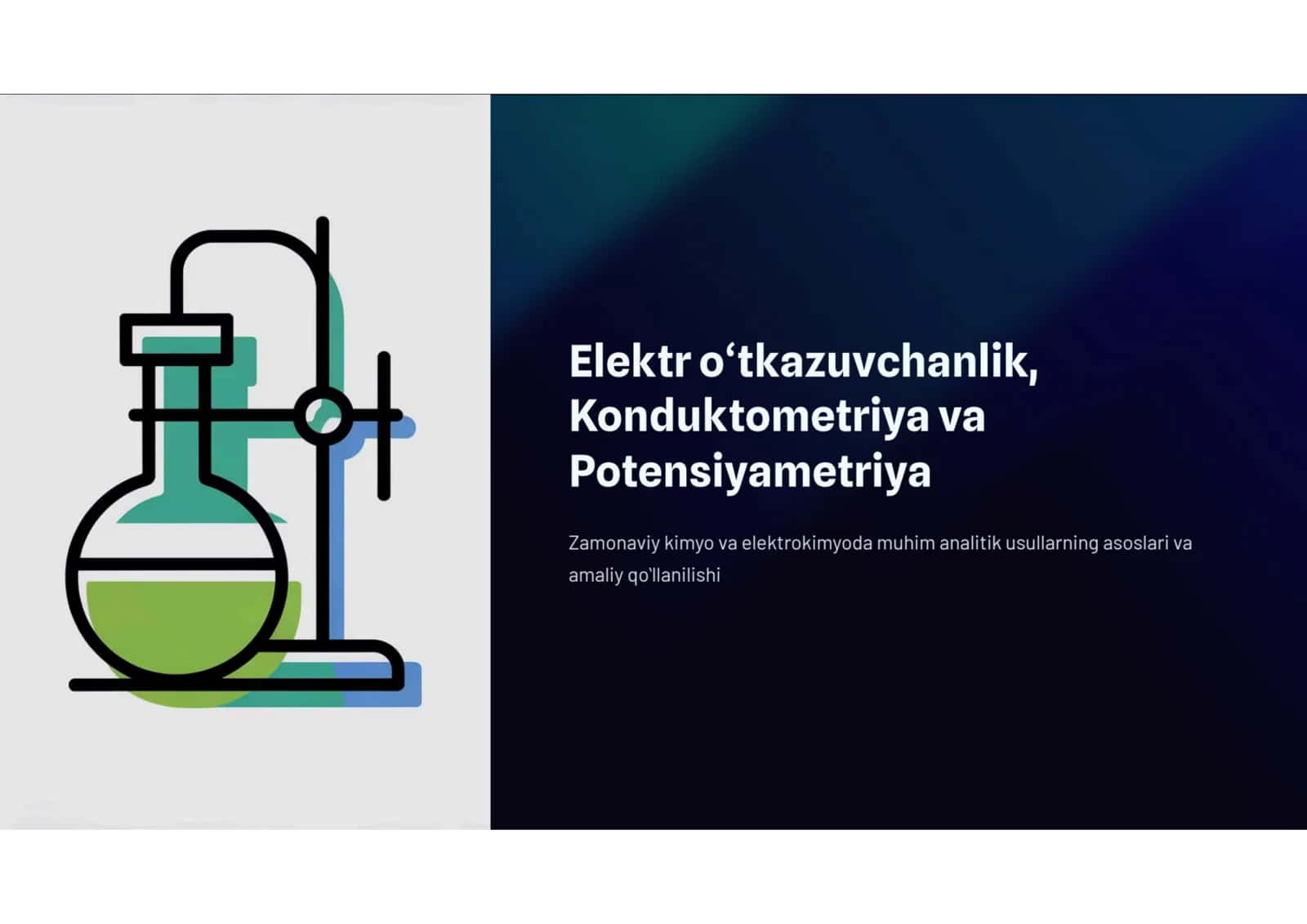 Elektr otkazuvchanlik konduktometrya