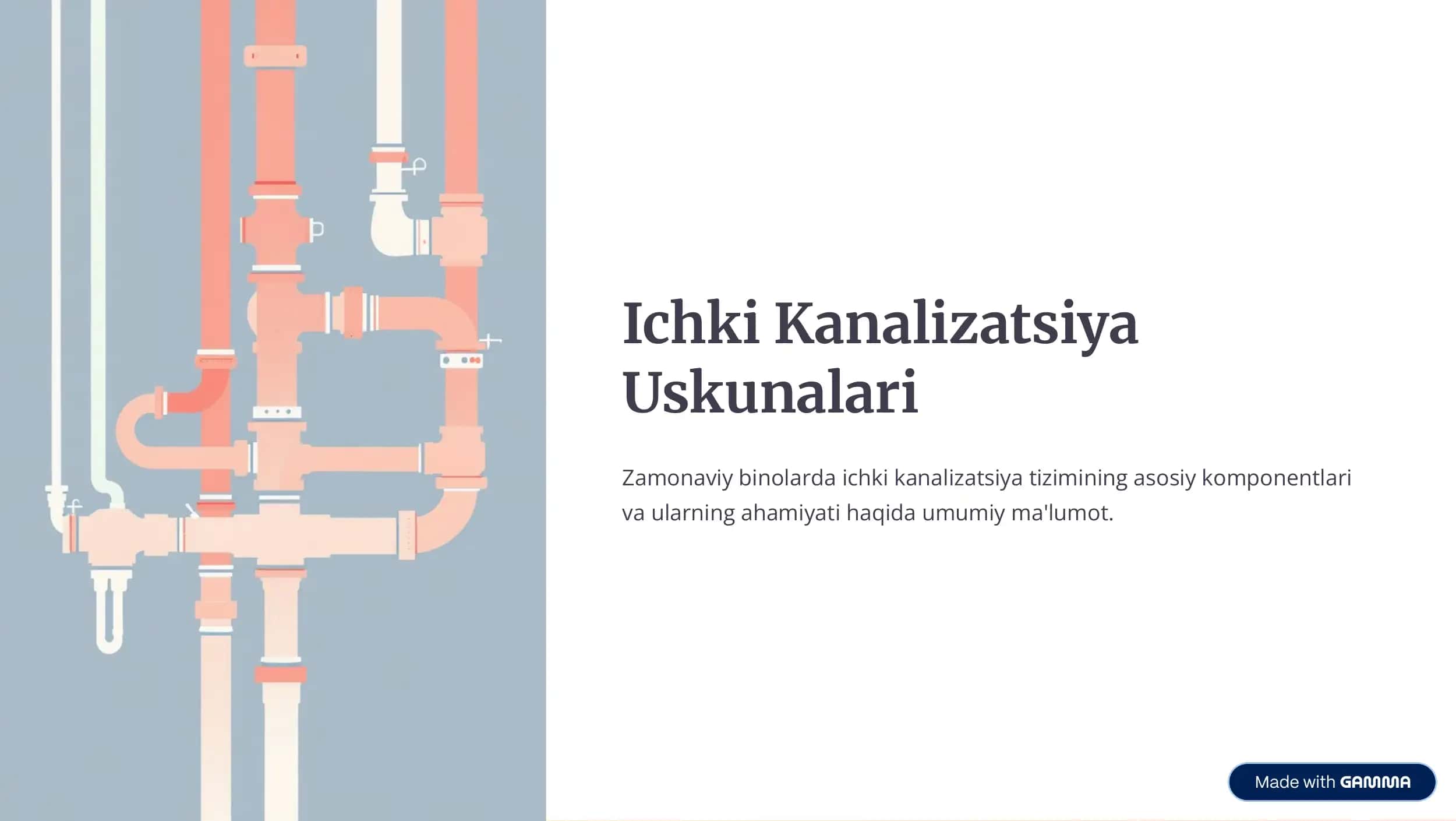 ichki kanalizatsiya uskunalari