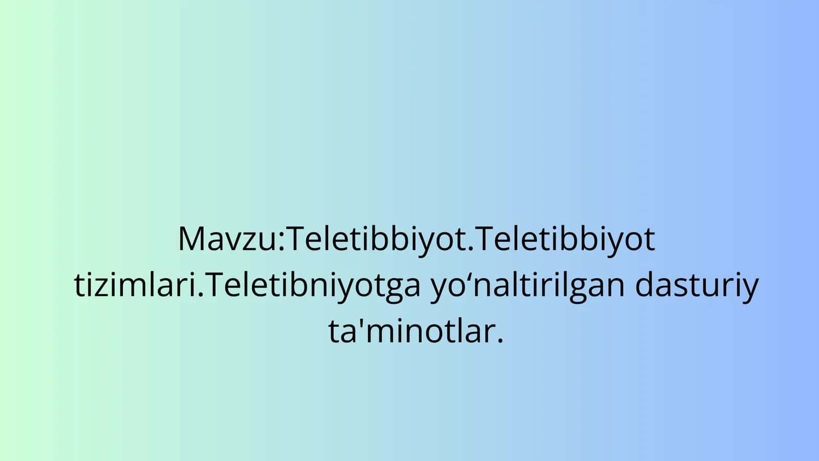 Teletibbiyot