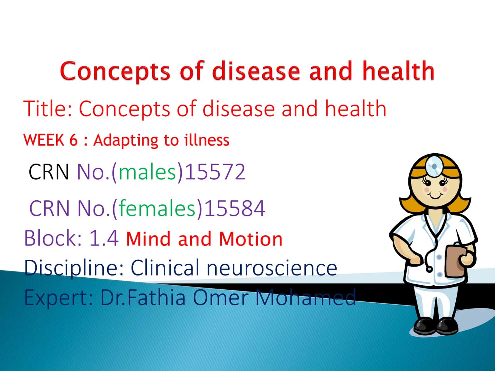 Concepts of disease and health