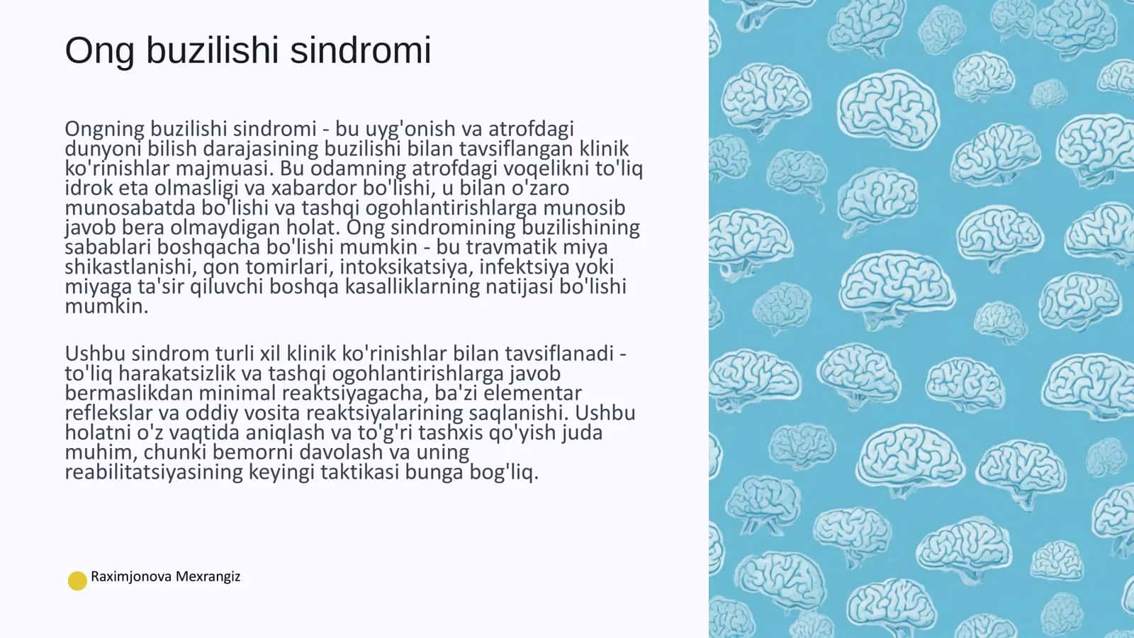 Ong buzilishi sindromi