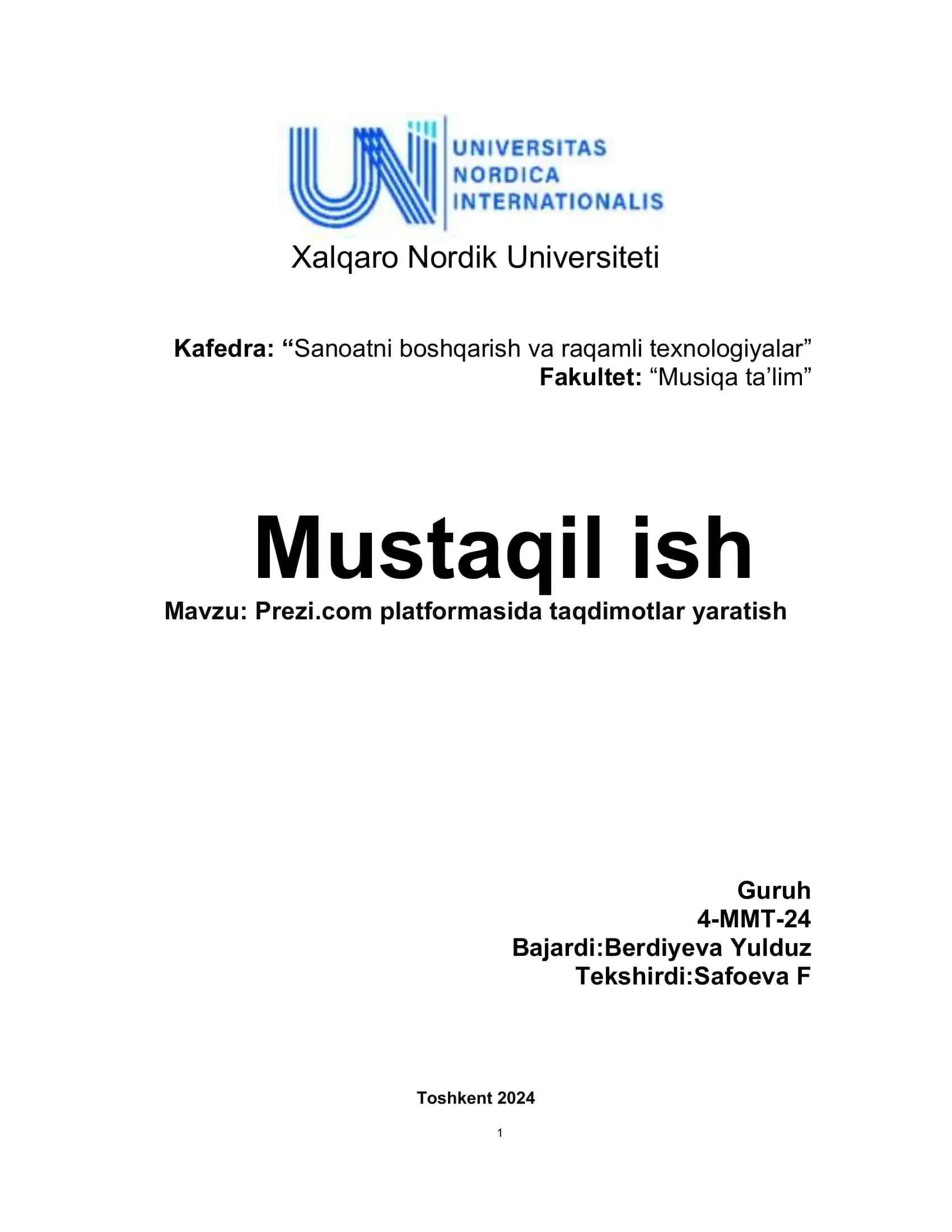 Prezi.com platformasida taqdimotlar yaratish