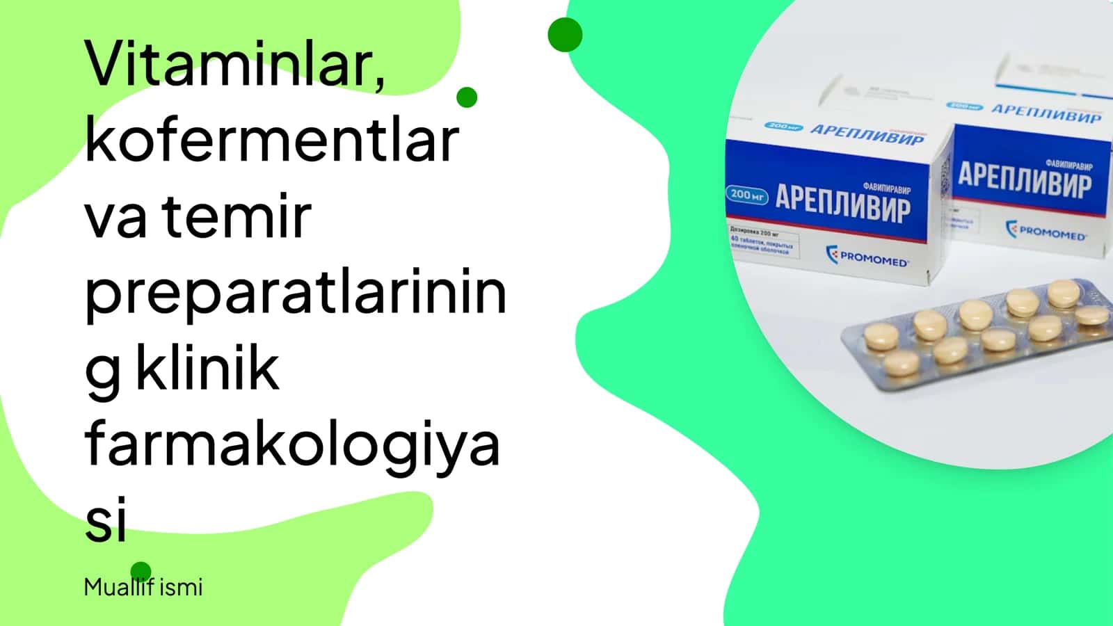 Vitaminlar, kofermentlar va temir preparatlarinin farmakologiya si