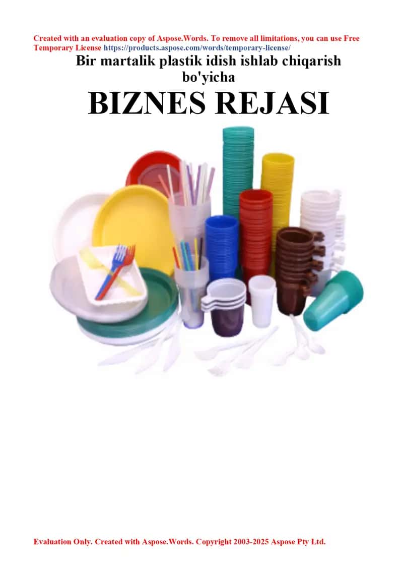 Bir martalik idish ishlab chiqarish