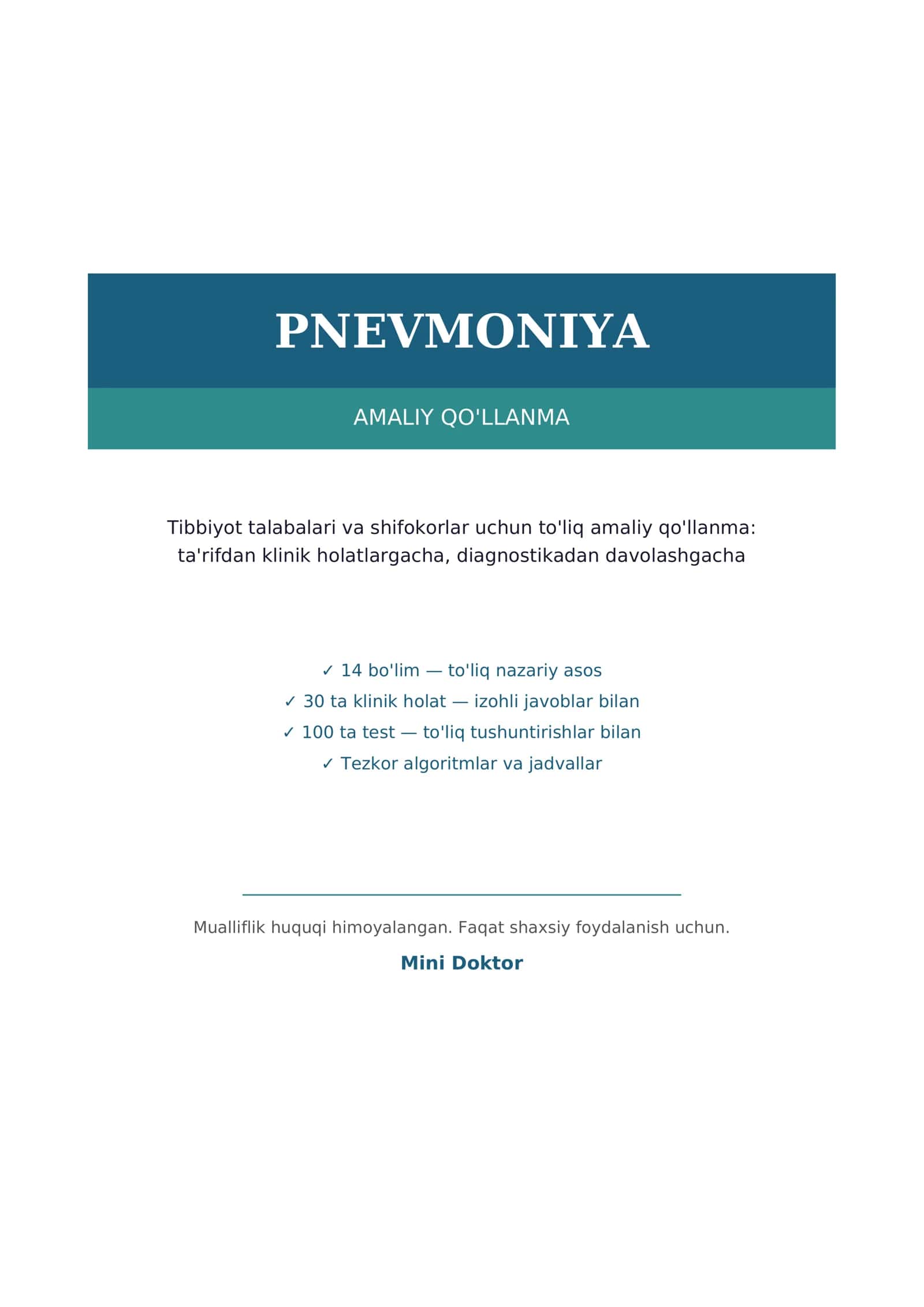 PNEVMONIYA AMALIY QO'LLANMA