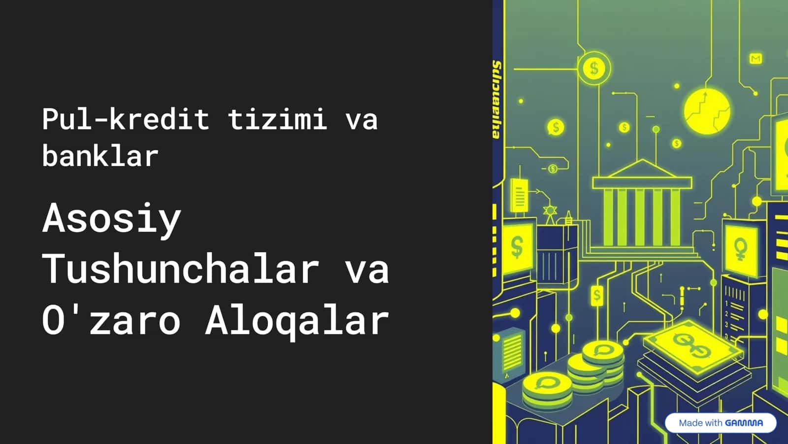 Pul kredit tizimi va banklar