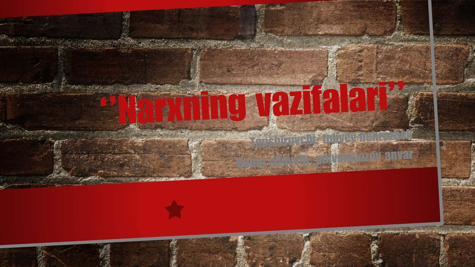 Narxning vazifalari