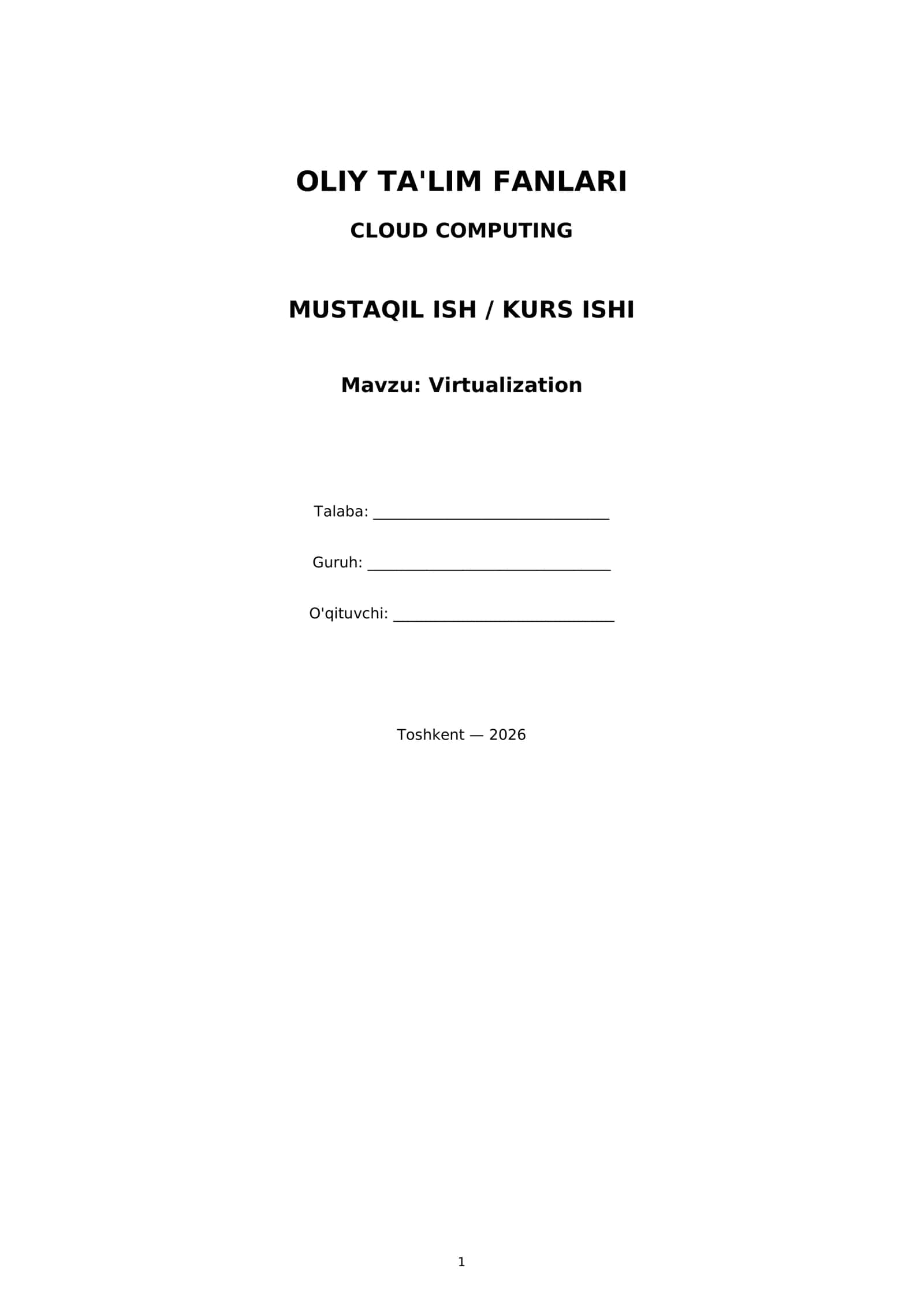 Virtualization