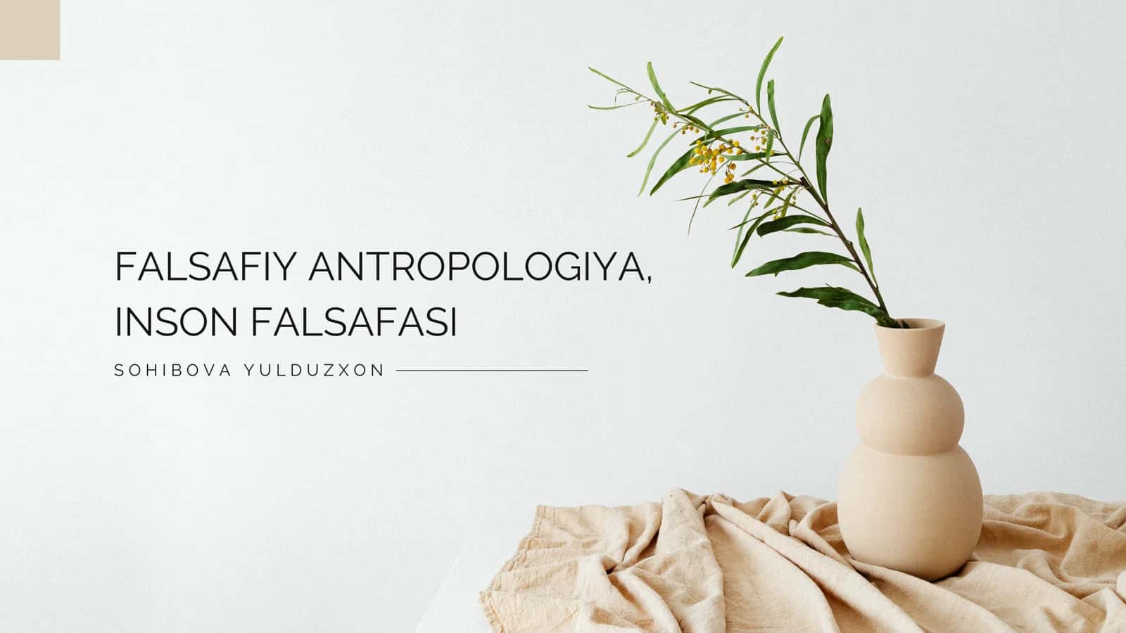 FALSAFIY ANTROPOLOGIYA