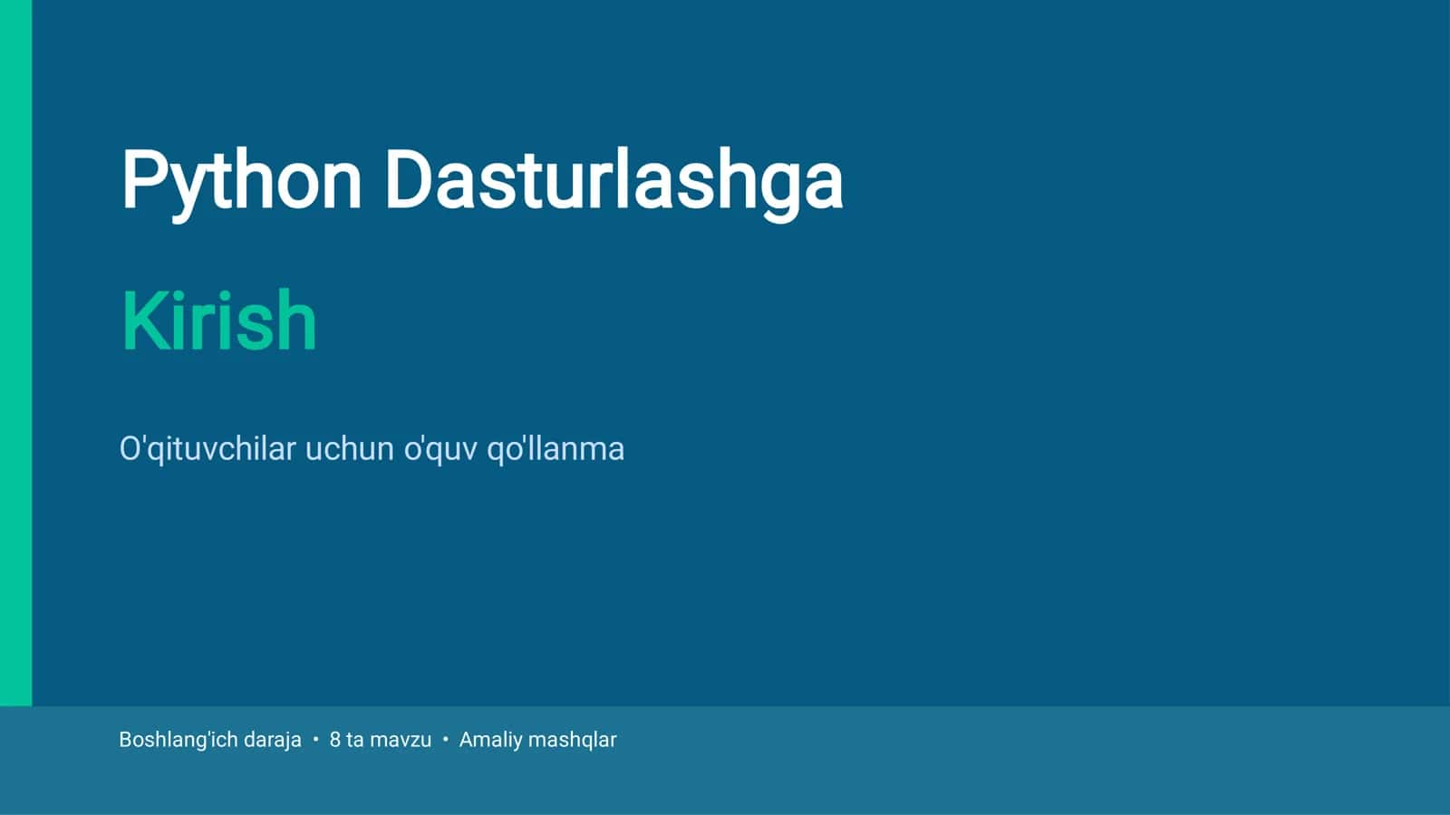 Python Dasturlashga Kirish