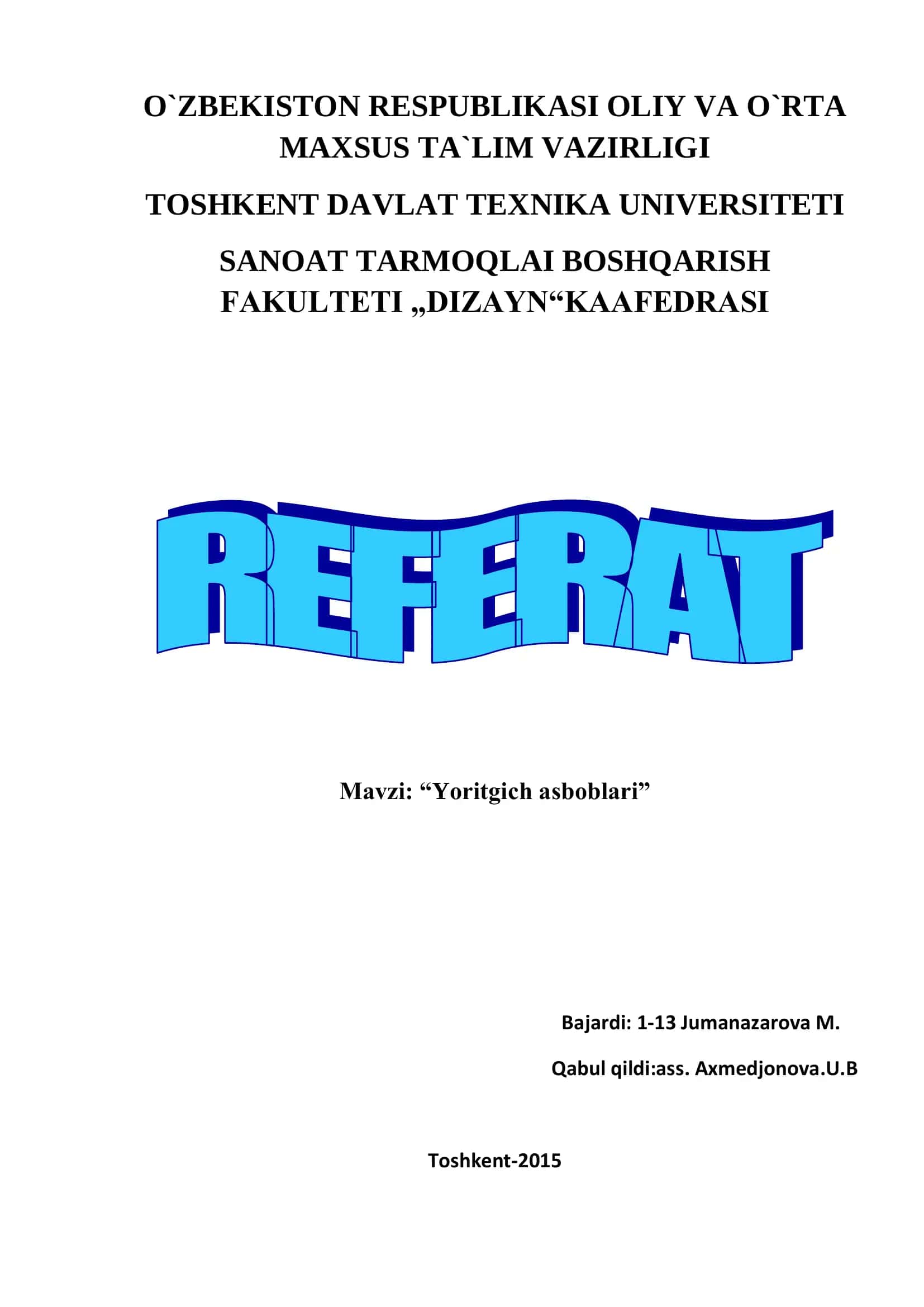 Yoritgich asboblari