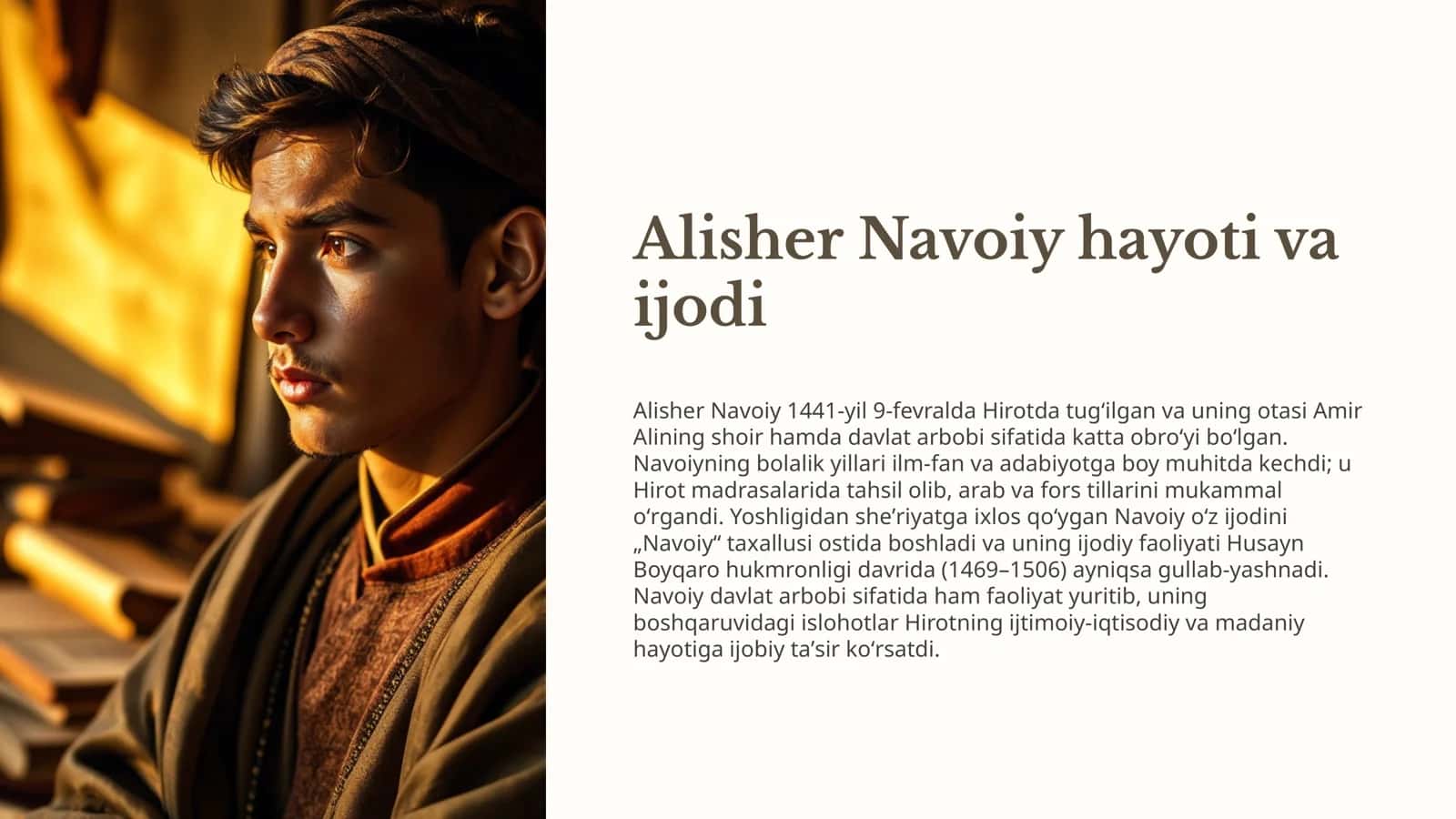 Alisher Navoiy ijodi va hayoti