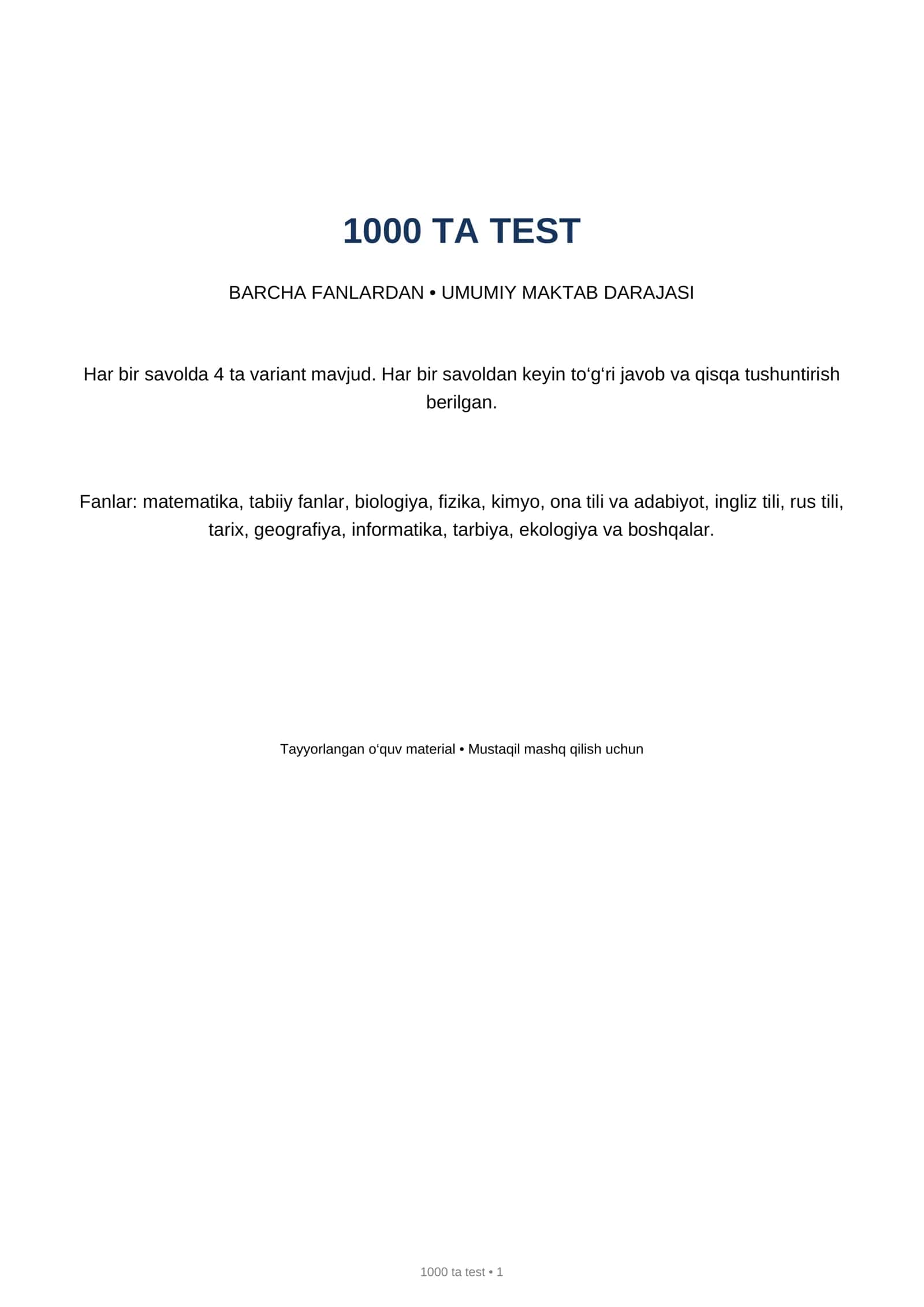 1000 ta test