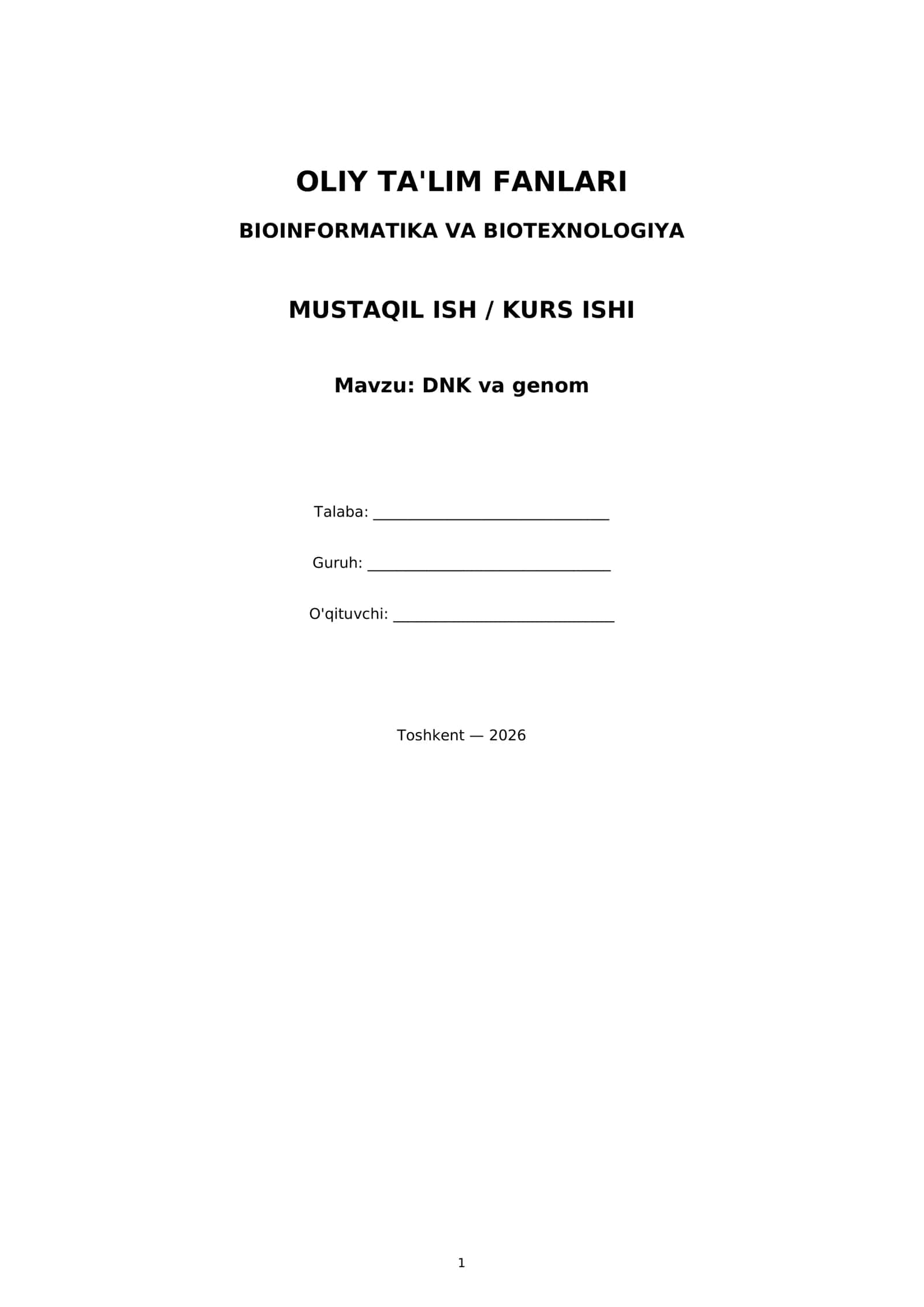 DNK va genom