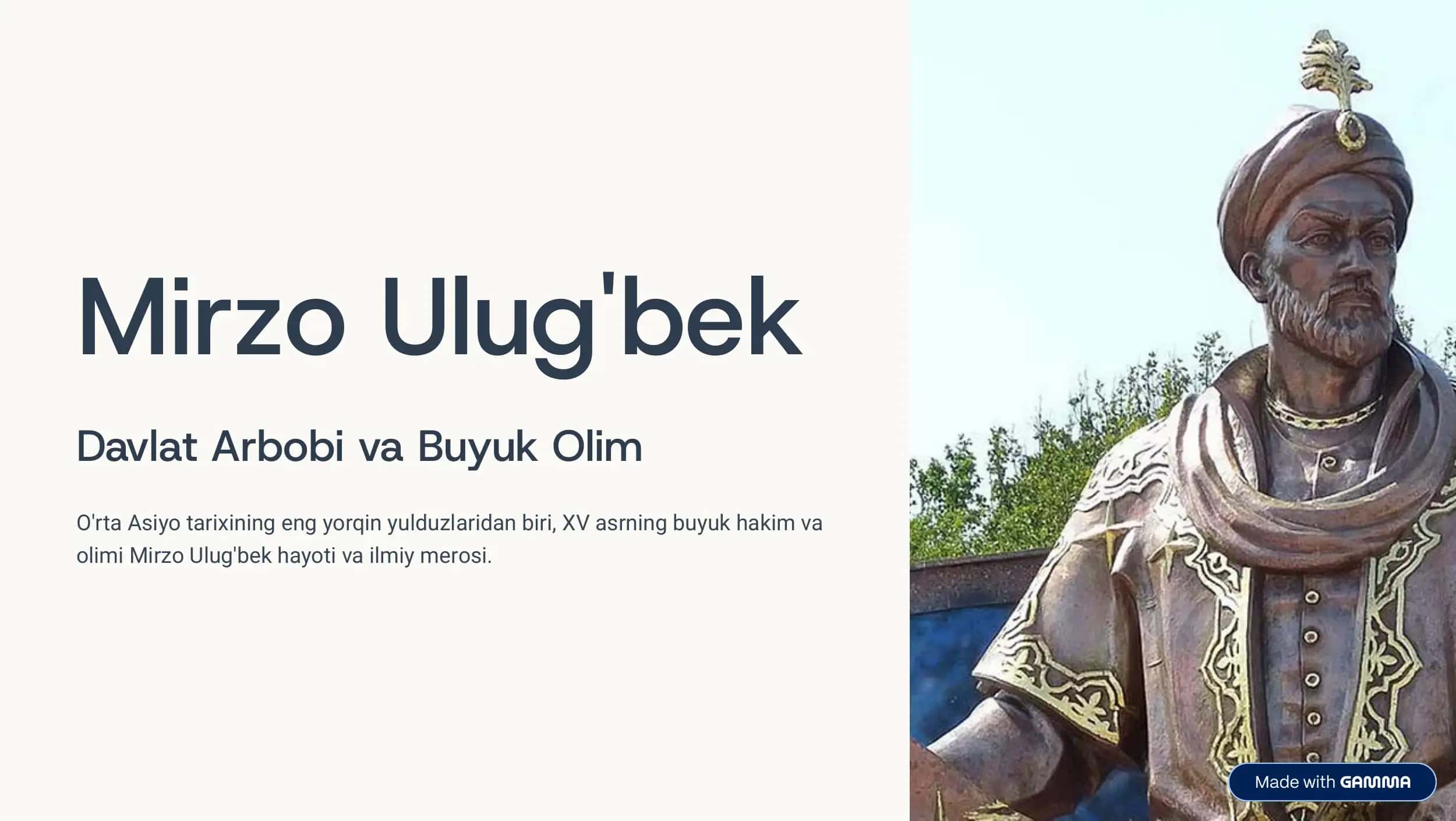 Mirzo Ulugʻbek