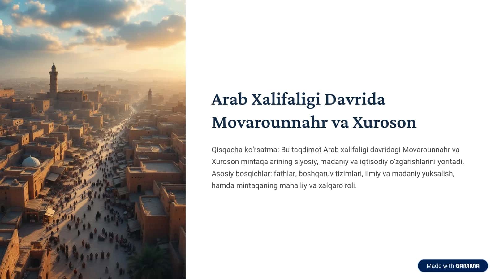 Arab Xalifaligi Davrida