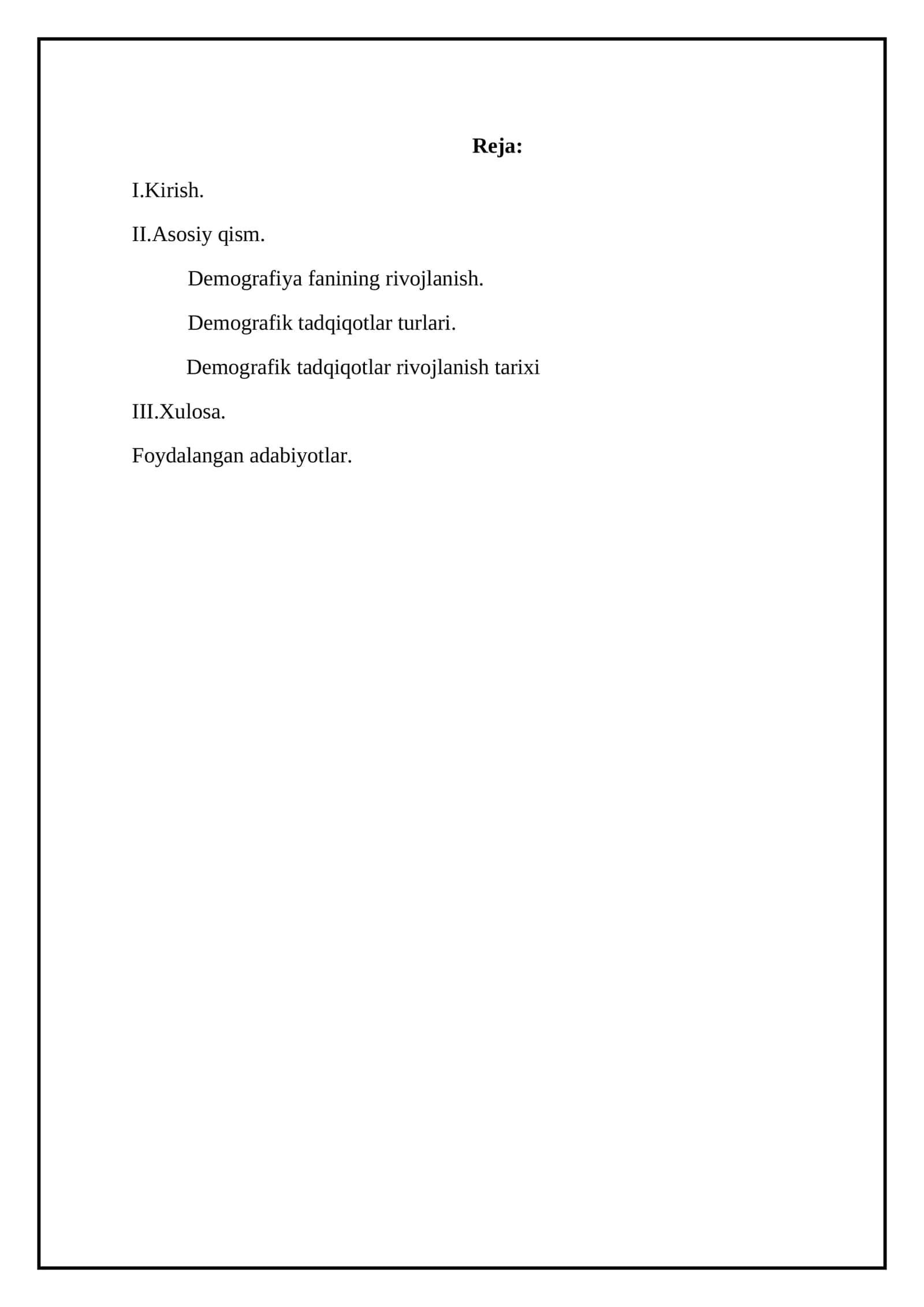 Demografik tadqiqotlar rivojlanish tarixi (2)