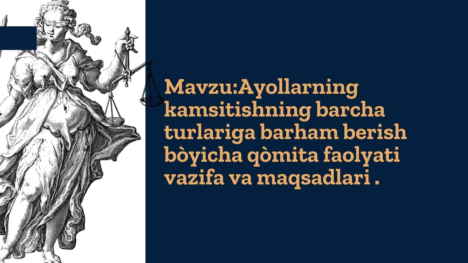 Ayollarni kamsitishning barcha turlariga barham berish