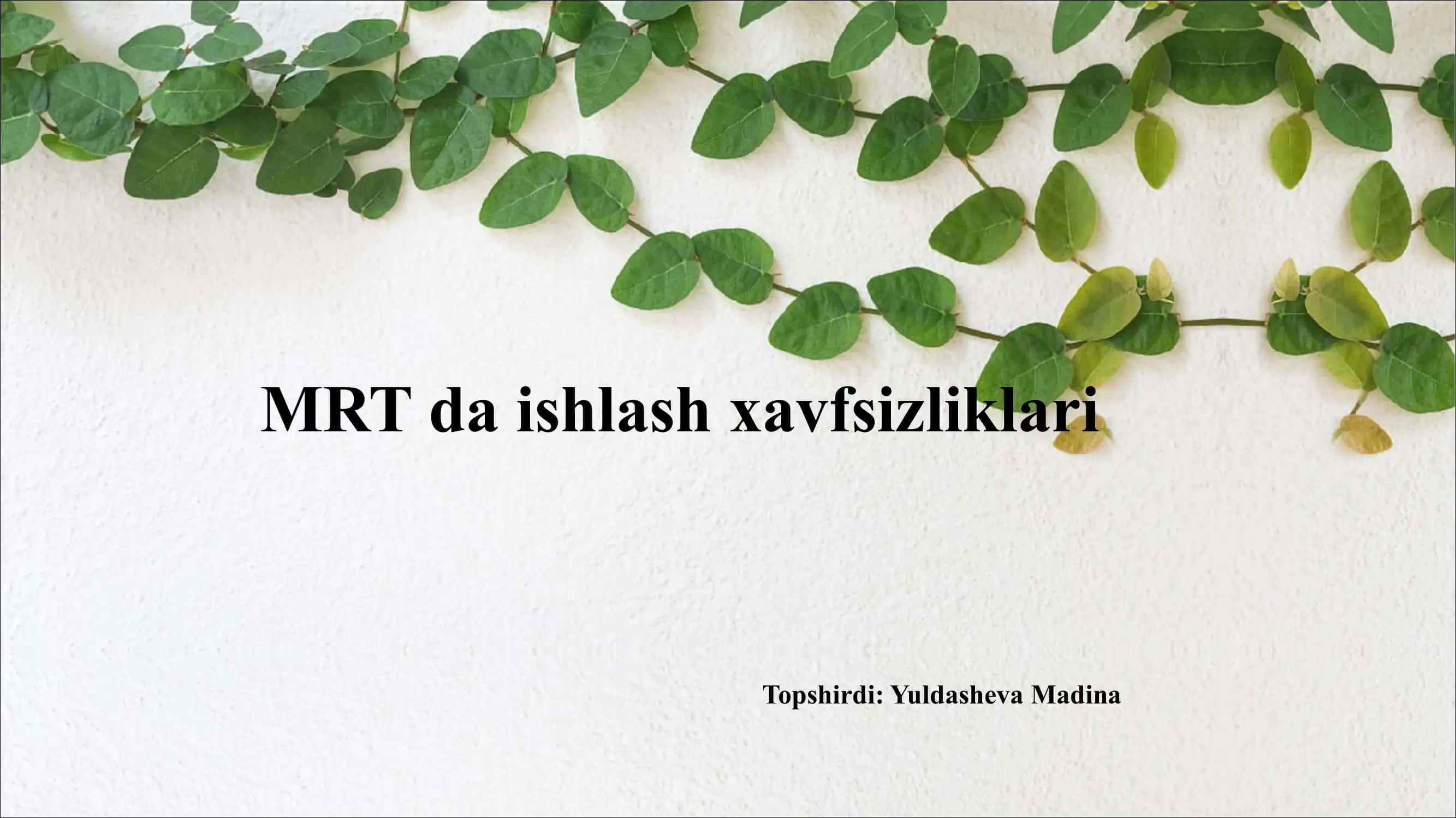 Magnit-rezonans tomografiya (MRT)
