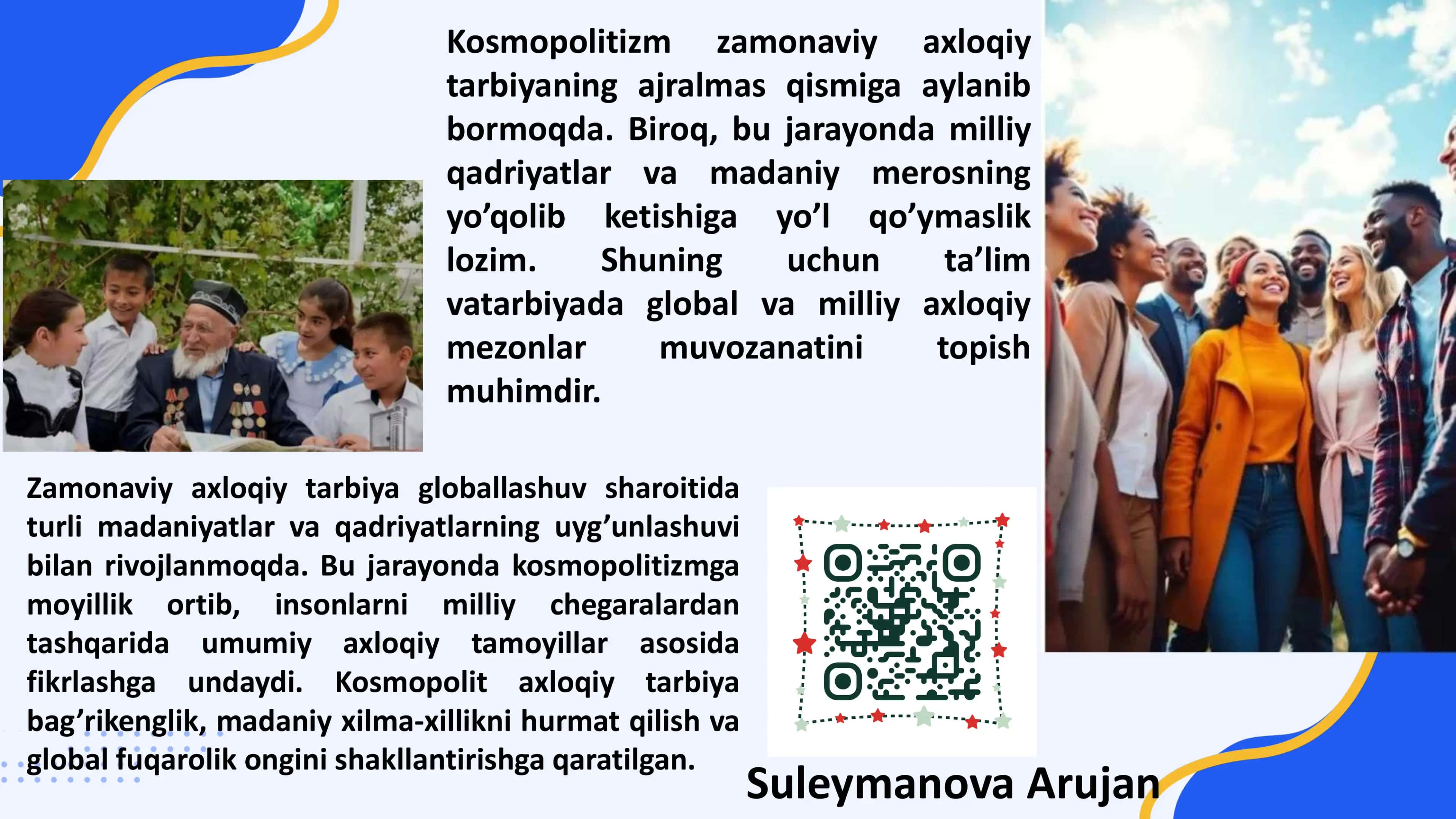Zamonaviy axloqiy tarbiya globallashuv sharoitida